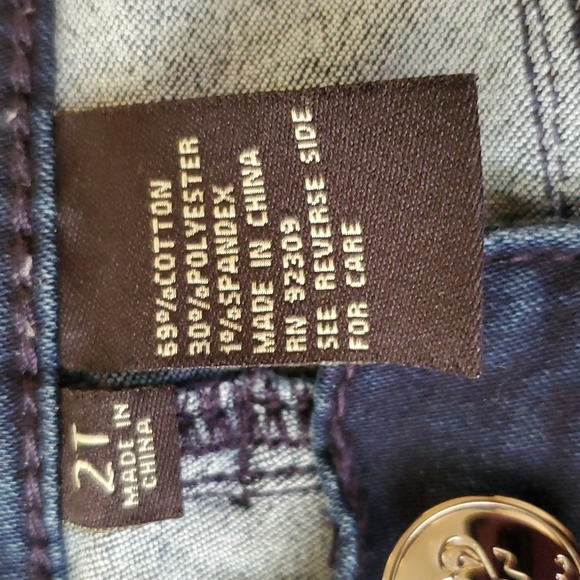 DG2 By Diane Gilman  Skinny Embroided Sequence Stretch Dark Blue Denim Jeans. - Picture 7 of 9